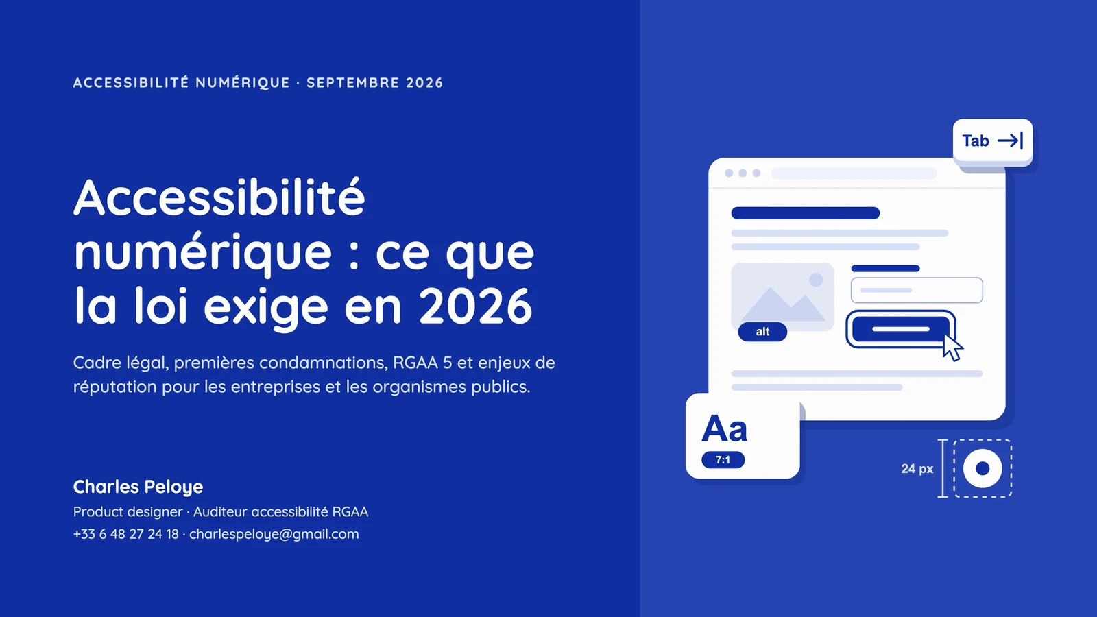 Couverture du guide « Accessibilité numérique : ce que la loi exige en 2026 »